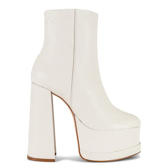 SALE! Schutz Selene Casual White Platform Ankle Booties - Picture 1 of 14